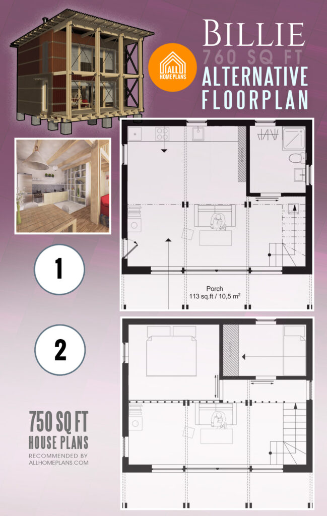 750 sq ft cabin alternative plans 